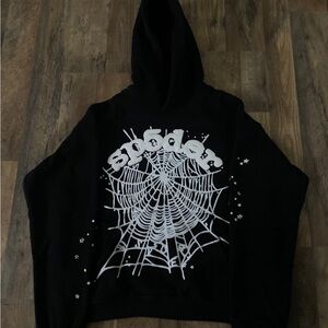 Black Spider Web Hoodie Sweater